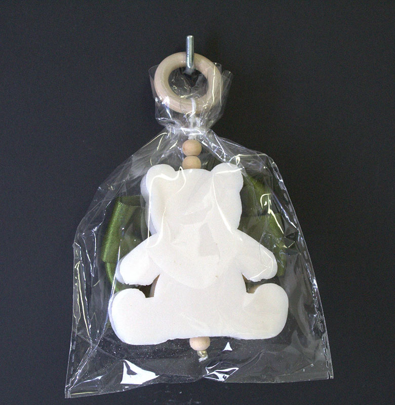 Orsetto di sapone decorato